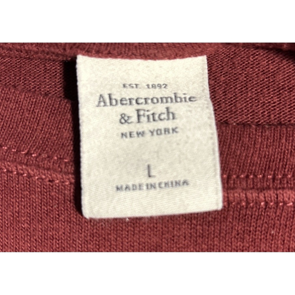 Abercrombie & Fitch Lightweight Sweater Long Sleeve Dark Red Size L - Picture 5 of 7